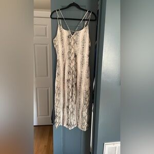 Abbeline snakeskin print cropped jumpsuit